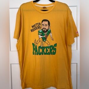 Aaron Rodgers T Shirt Mr Rodgers Neighborhood Shirt Green Bay Packers Size XXL